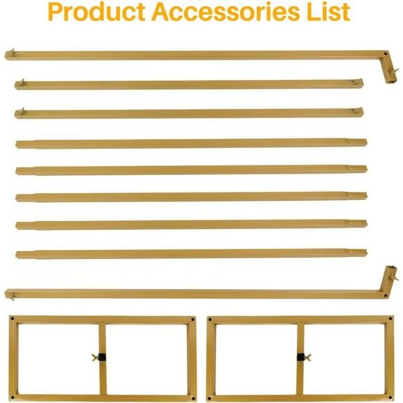 10FT x 10FT Square Backdrop Stand , Backdrop Stand Heavy Duty with Base (Gold) - Picture 3 of 7